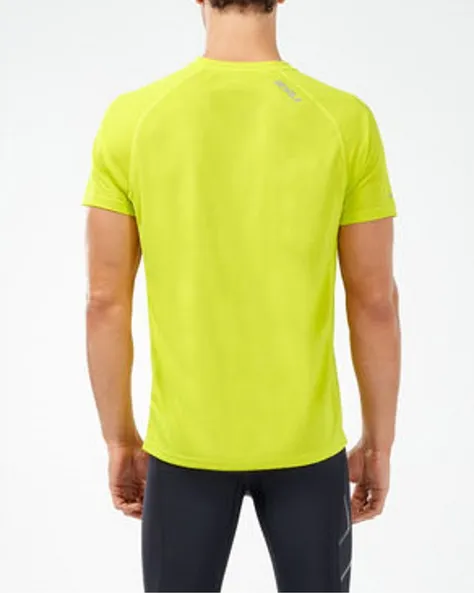 2XU XVENT Short Sleeved Tee, Herren, leuchtgelb