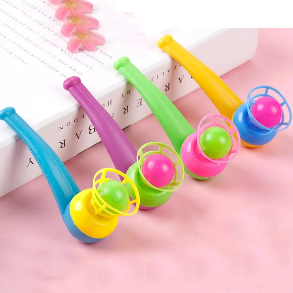 3-Pieces Plastic Pipe Blowing Ball Toy Blow Gun Kids Toys Outdoor Games Balance Training Educational Learning Toys for Children Make Great Gifts