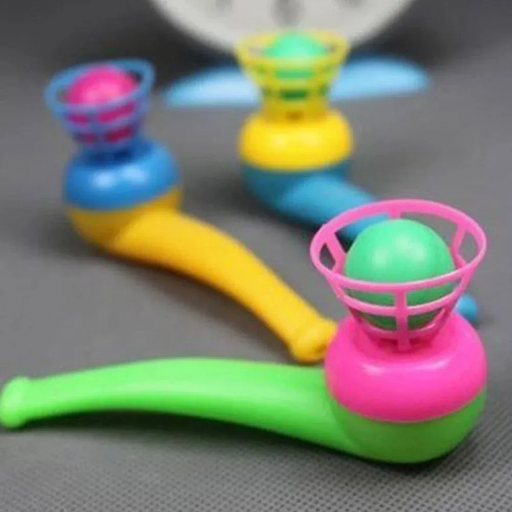 3-Pieces Plastic Pipe Blowing Ball Toy Blow Gun Kids Toys Outdoor Games Balance Training Educational Learning Toys for Children Make Great Gifts