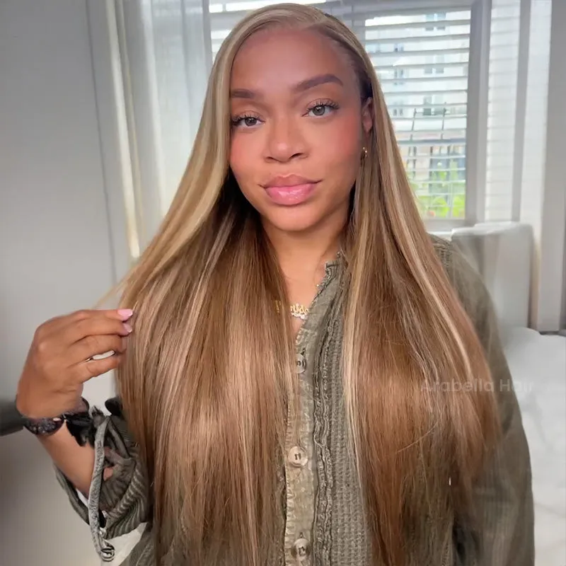 【30" Super Sale】Minimalist Blonde Series Glueless 13x4 Lace Front Pre-Bleached Knots Light Color Body Wave/Straight Human Hair Wig