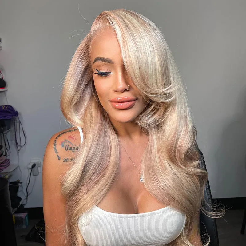 【30" Super Sale】Minimalist Blonde Series Glueless 13x4 Lace Front Pre-Bleached Knots Light Color Body Wave/Straight Human Hair Wig