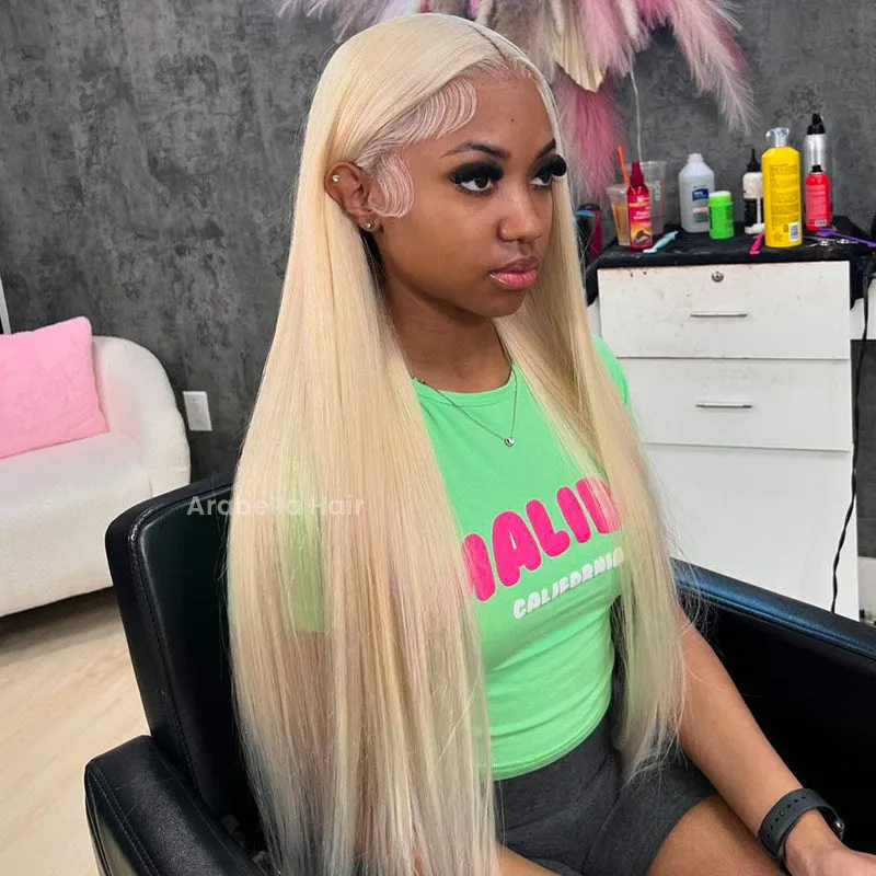 【30" Super Sale】Minimalist Blonde Series Glueless 13x4 Lace Front Pre-Bleached Knots Light Color Body Wave/Straight Human Hair Wig