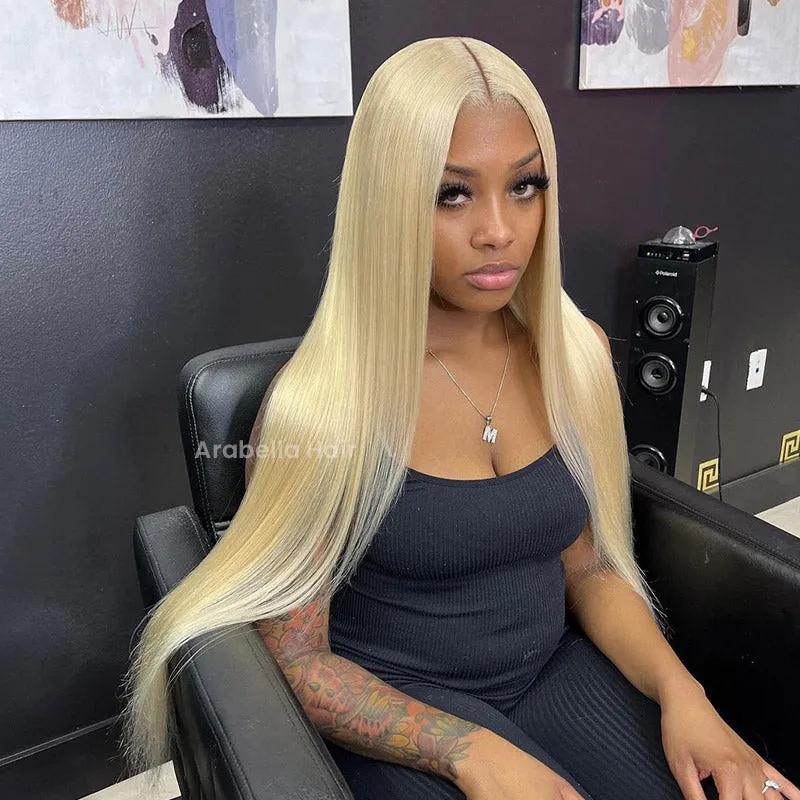 【30" Super Sale】Minimalist Blonde Series Glueless 13x4 Lace Front Pre-Bleached Knots Light Color Body Wave/Straight Human Hair Wig