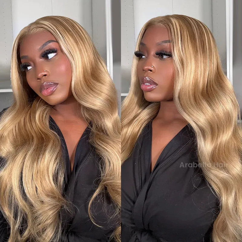 【30" Super Sale】Minimalist Blonde Series Glueless 13x4 Lace Front Pre-Bleached Knots Light Color Body Wave/Straight Human Hair Wig