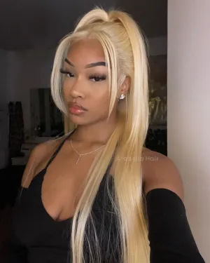 【30" Super Sale】Minimalist Blonde Series Glueless 13x4 Lace Front Pre-Bleached Knots Light Color Body Wave/Straight Human Hair Wig