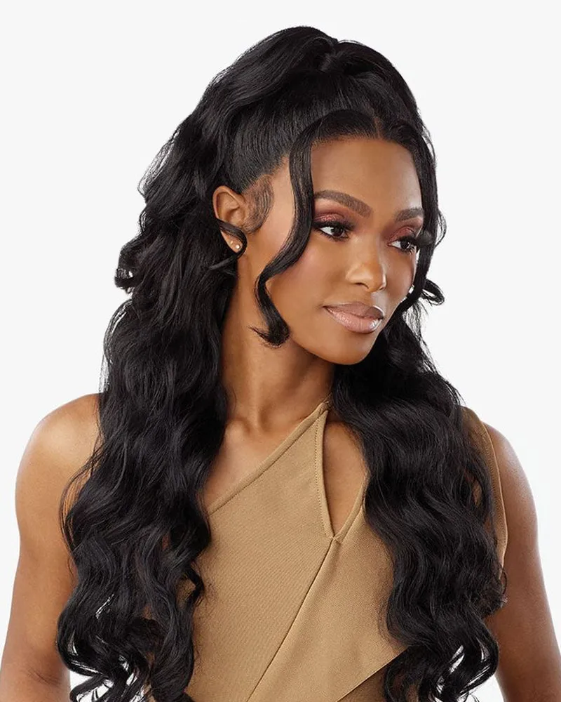 360 Full Lace Natural Black Body Wave Human Hair Wig Free Part