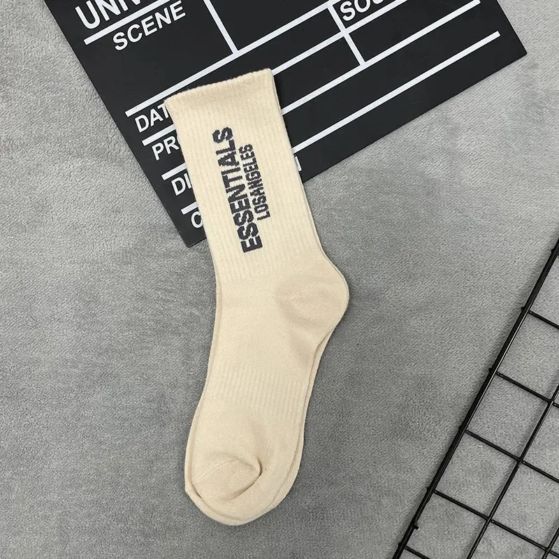 4Pcs Hip Hop Tall High Socks - Cotton Skateboard Casual Fashion Couple Socks, Breathable Essentials