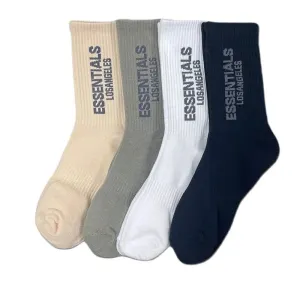 4Pcs Hip Hop Tall High Socks - Cotton Skateboard Casual Fashion Couple Socks, Breathable Essentials