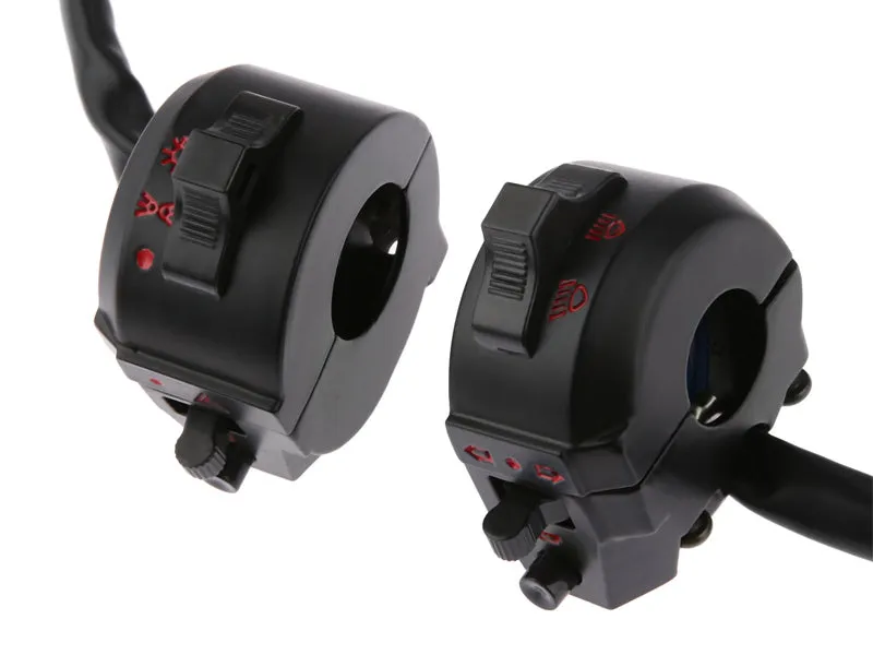 7/8" Motorcycle Handlebar Control Switch Turn Signal High/Low Beam Horn Switch