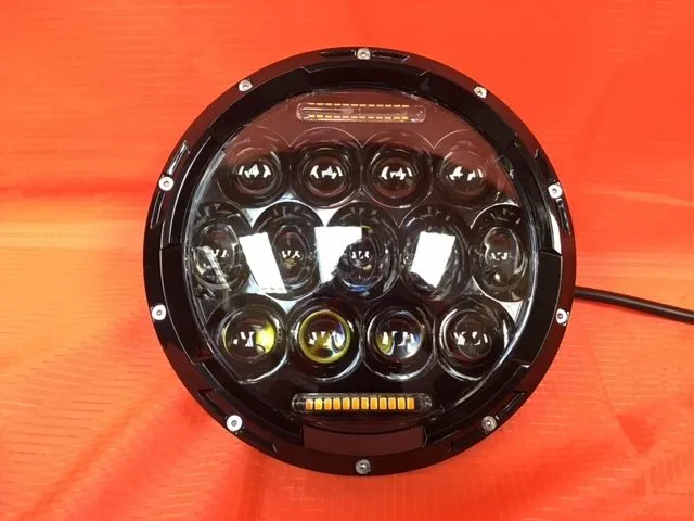 7" DAYMAKER 75W BLACK Projector HID LED Light Bulb Headlight Motorcycle Harley