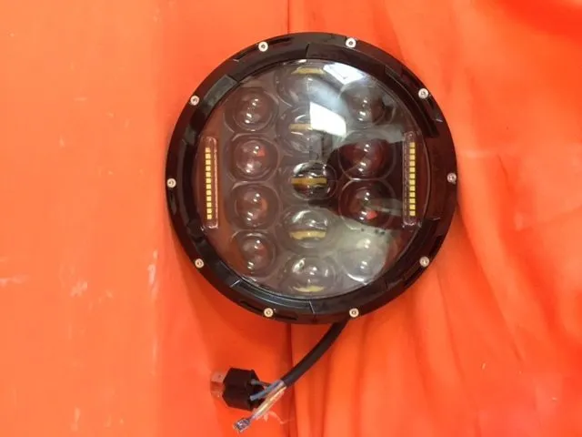 7" DAYMAKER 75W BLACK Projector HID LED Light Bulb Headlight Motorcycle Harley