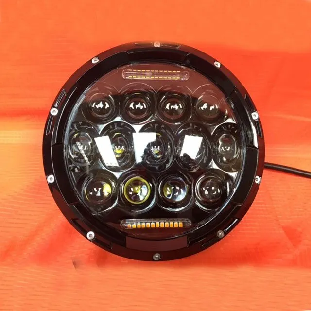 7" DAYMAKER 75W BLACK Projector HID LED Light Bulb Headlight Motorcycle Harley