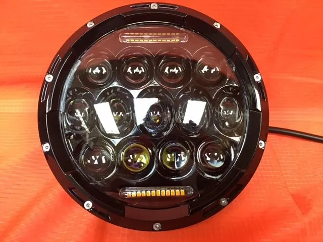 7" DAYMAKER 75W BLACK Projector HID LED Light Bulb Headlight Motorcycle Harley