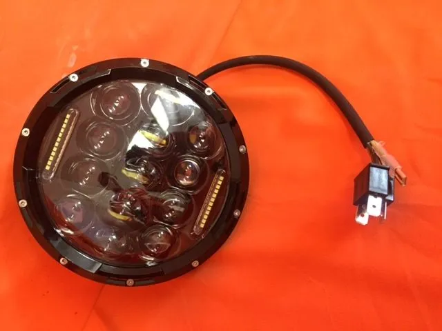 7" DAYMAKER 75W BLACK Projector HID LED Light Bulb Headlight Motorcycle Harley