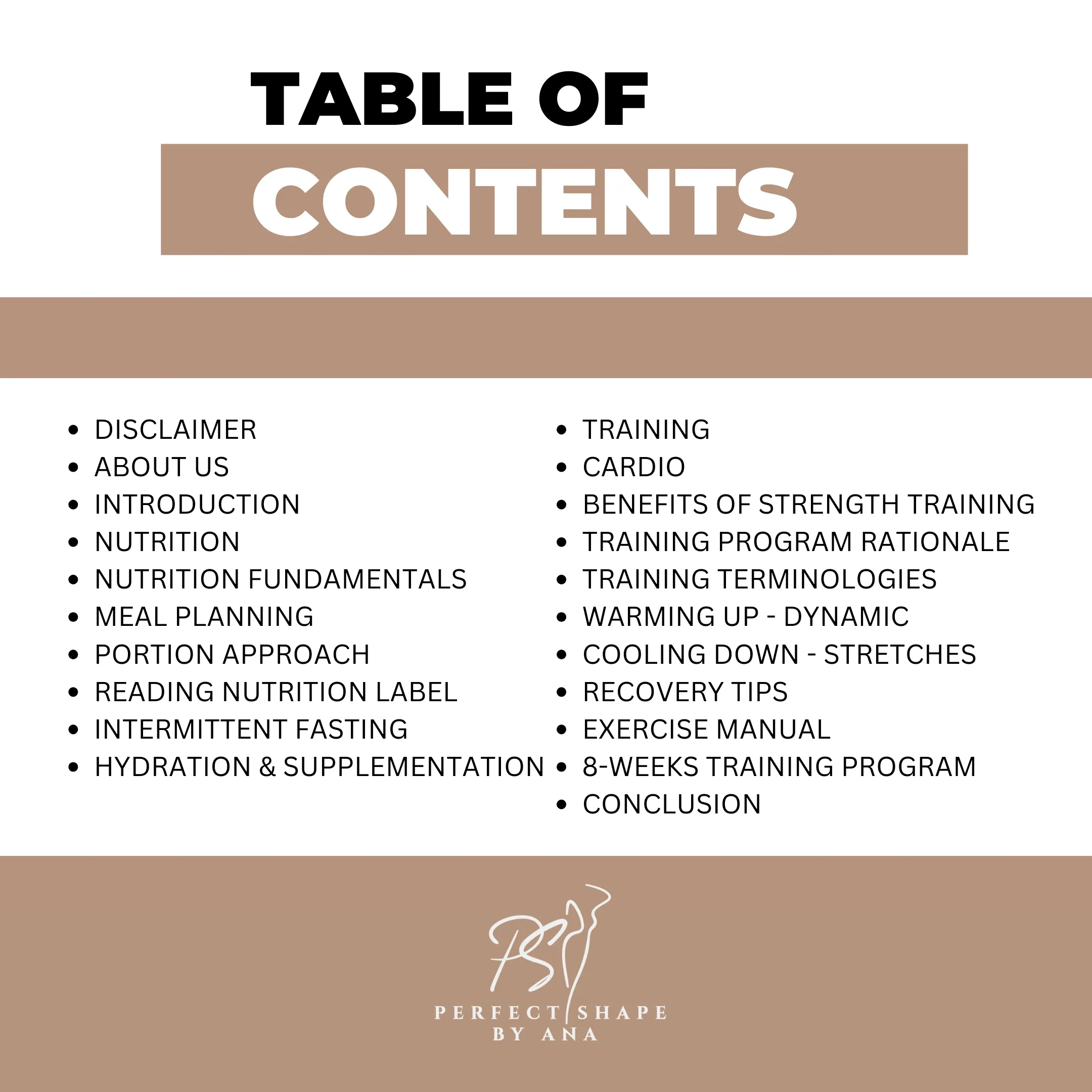 8 WEEK DIET & EXERCISE GUIDE