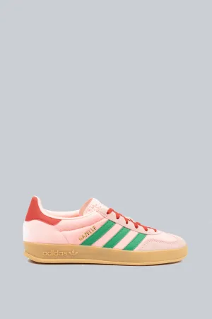 ADIDAS GAZELLE INDOOR WOMEN'S COURT GREEN GLOW PINK
