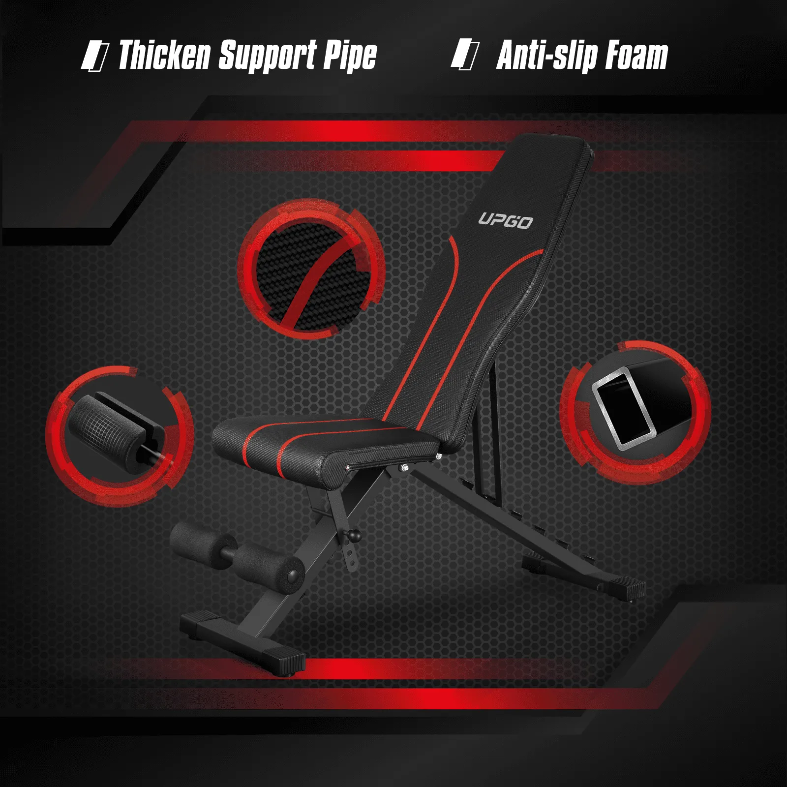 Adjustable Weight Bench Folding Incline/Decline 600lbs Capacity