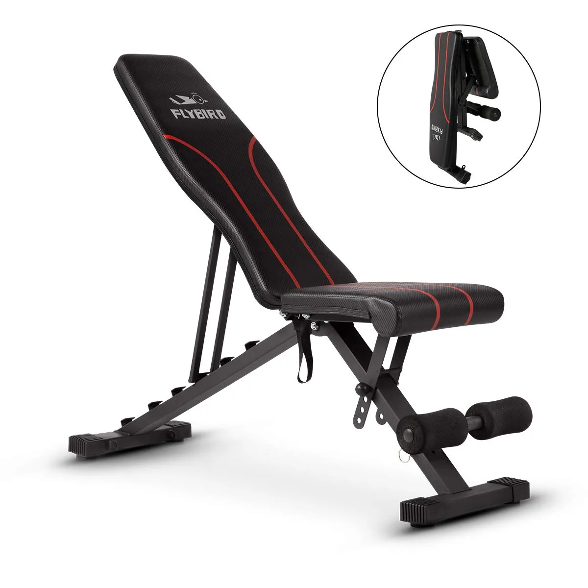 Adjustable Weight Bench Folding Incline/Decline 600lbs Capacity
