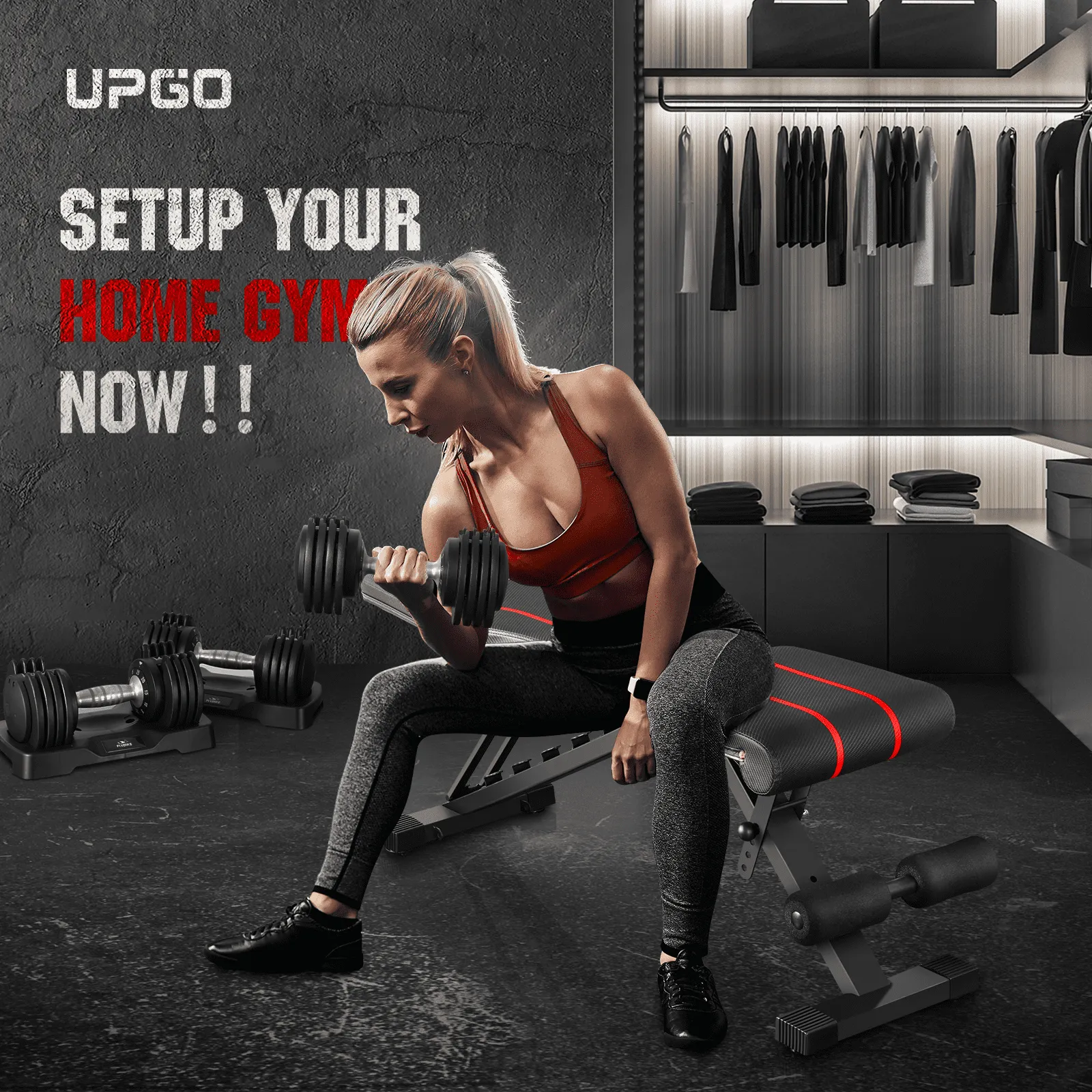 Adjustable Weight Bench Folding Incline/Decline 600lbs Capacity