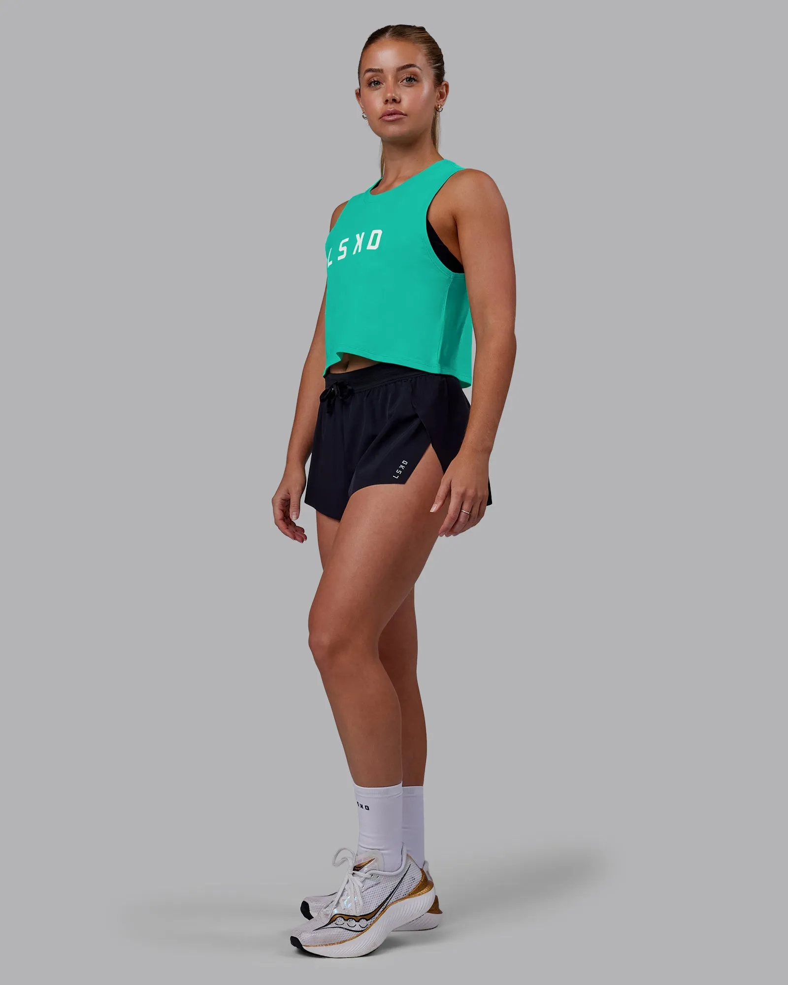 Agile FLXCotton Tank - Atlantis-White