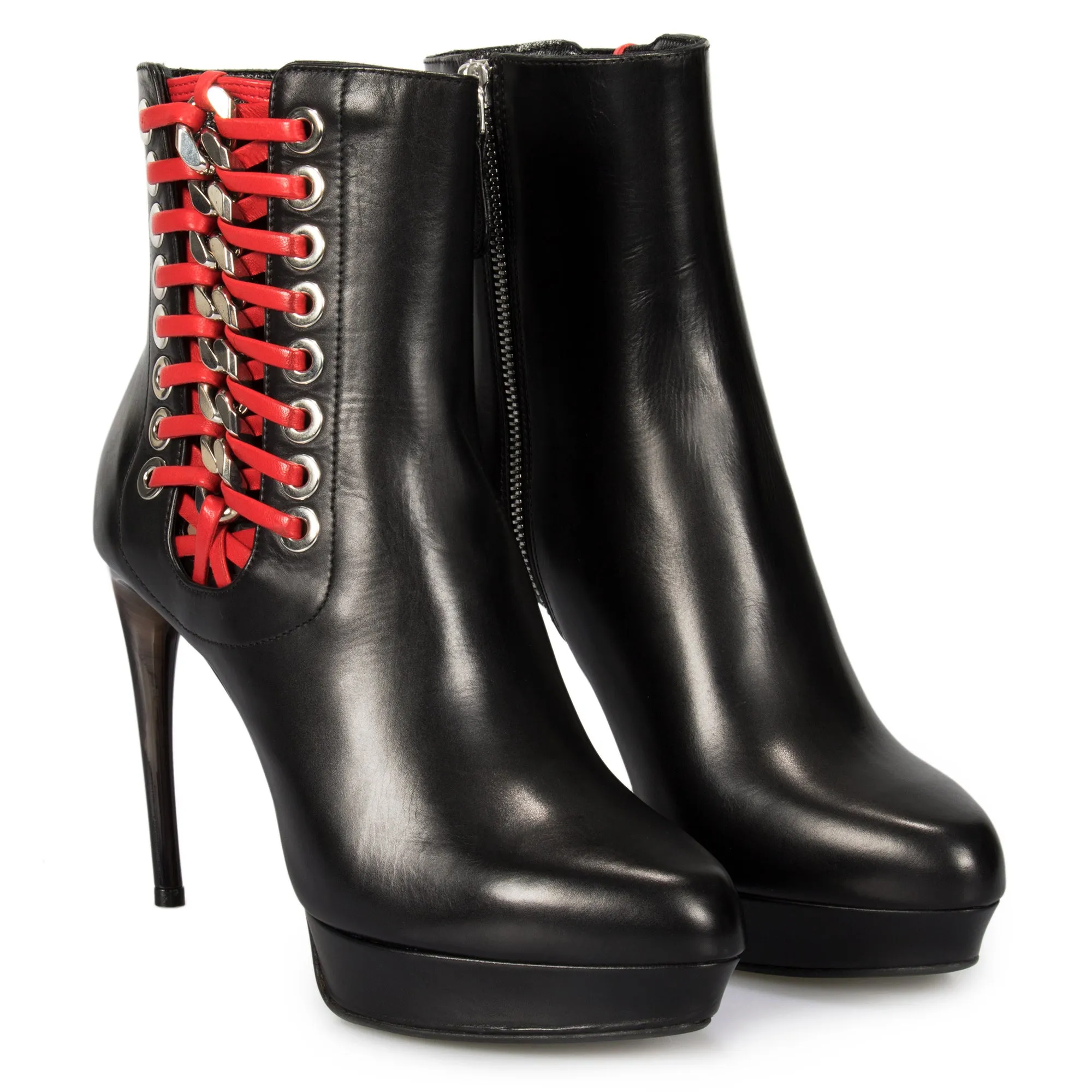 Alexander McQueen Braided Chain Leather Pumps