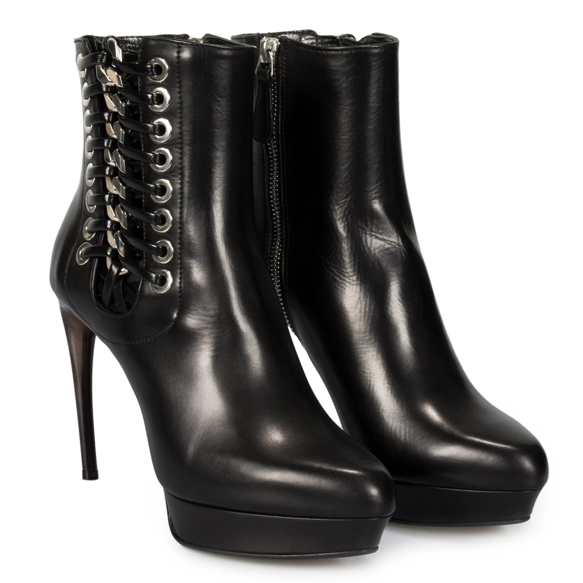 Alexander McQueen Braided Chain Leather Pumps