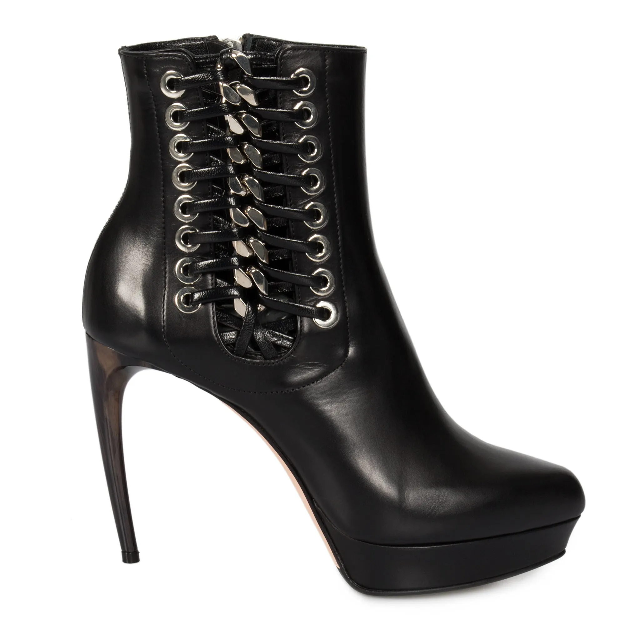 Alexander McQueen Braided Chain Leather Pumps