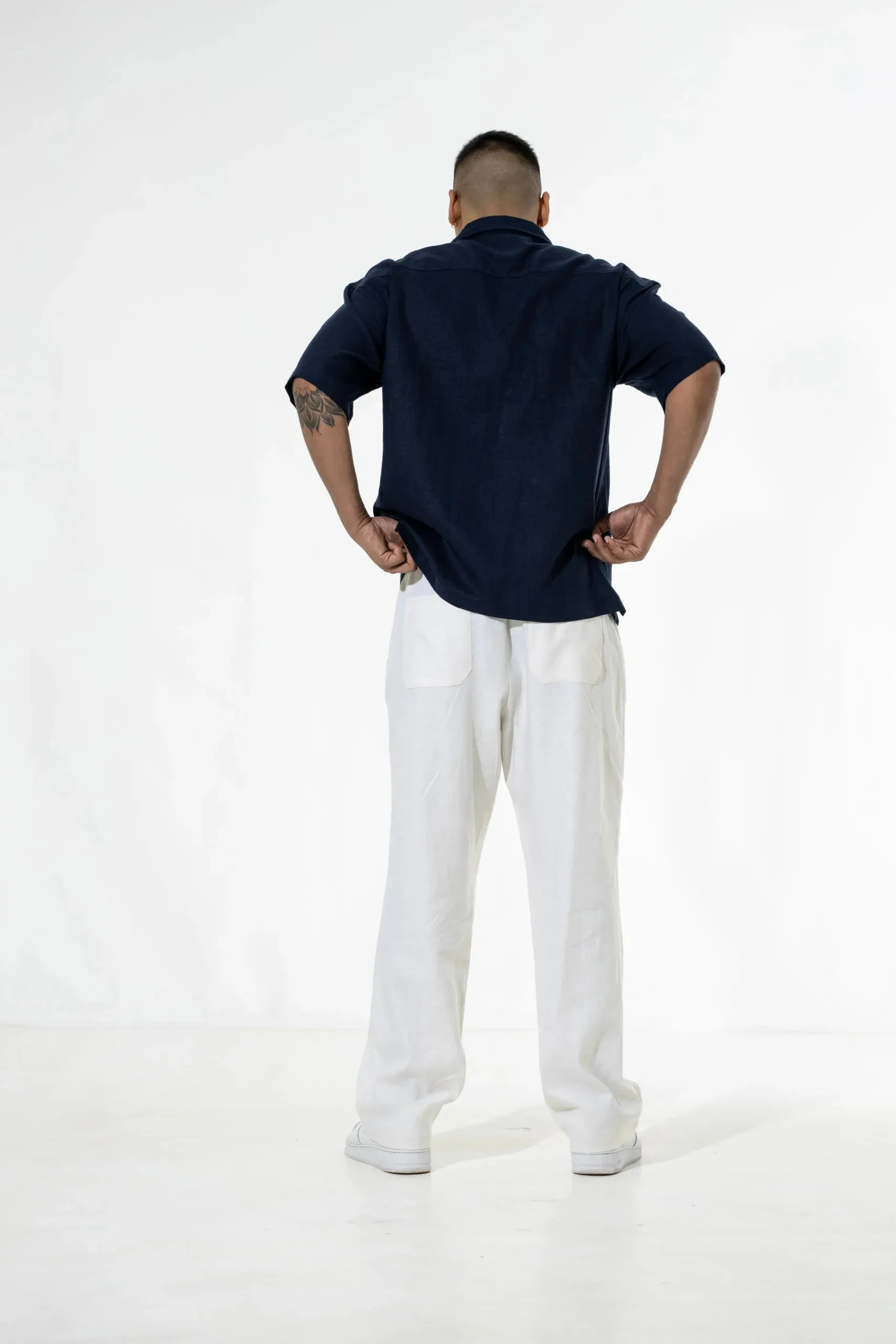 Andrés Tie-up Linen Pants