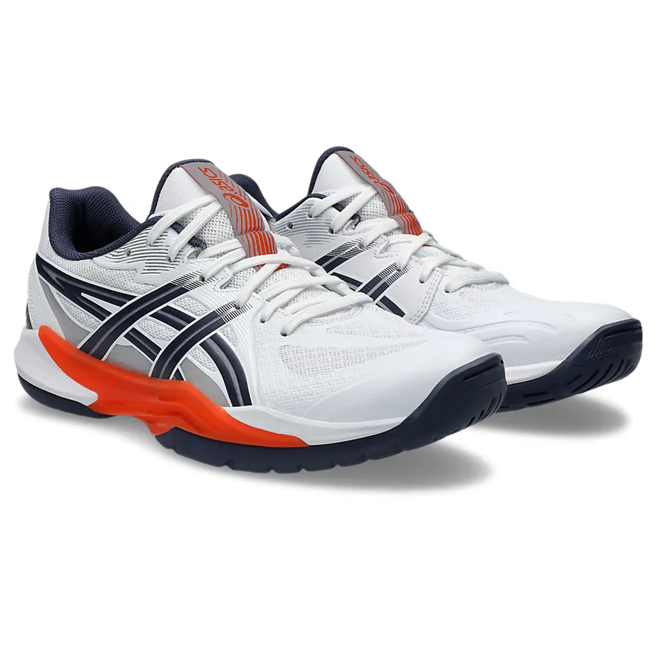 Asics Powerbreak FF White & Nova Orange Men's Indoor Court Shoes