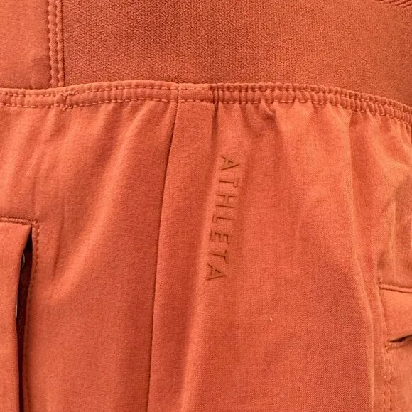 Athleta Brooklyn Romper Sleeveless Collared One-Piece Sunbaked Clay Color UPF 50