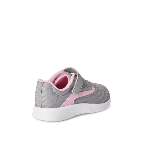 Athletic Works Toddler Girls' Grey/Pink Mesh Sneakers, Size 8