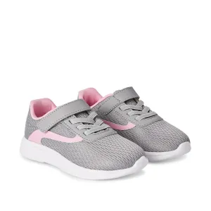 Athletic Works Toddler Girls' Grey/Pink Mesh Sneakers, Size 8
