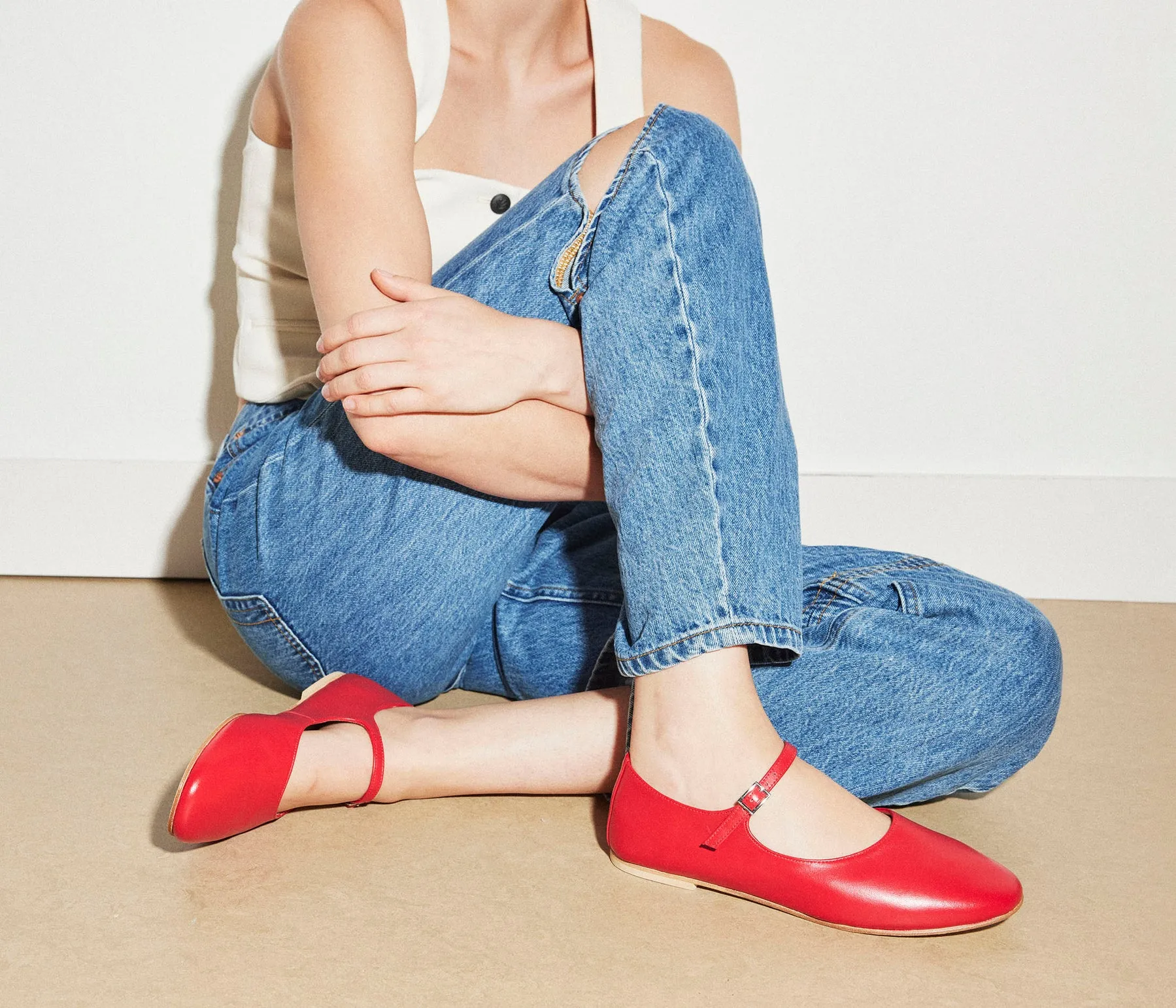 Aubrey May Jane Flat in Red