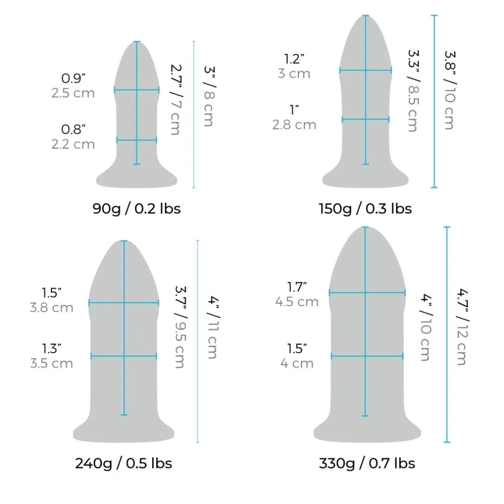b-Vibe Anal Dilators Set - 4 pc glass *