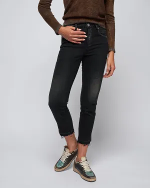 babe high rise slim straight - black magic