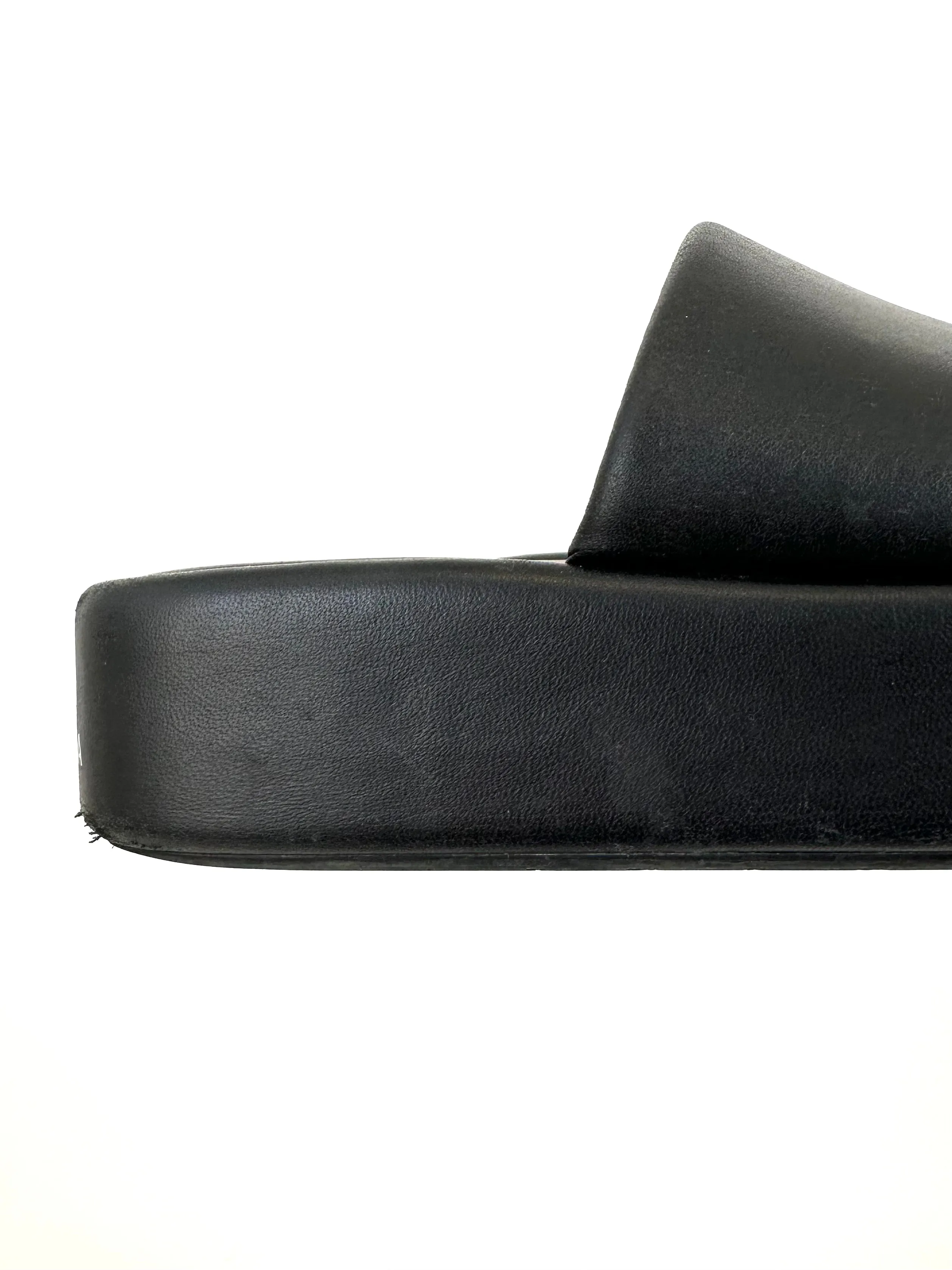 Balenciaga Rise Leather Platform Slides