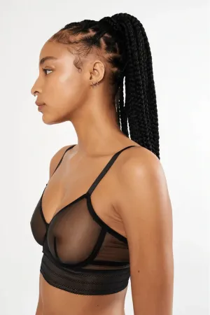 Bare Underwired Longline Bra - Black