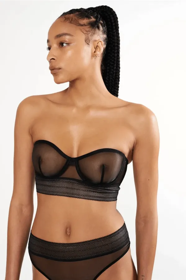 Bare Underwired Strapless Bra - Black