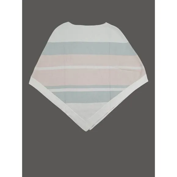 Barefoot Dreams Ocean Breeze Poncho OS Multi Stripe Pink CozyChic Ultra Lite NEW