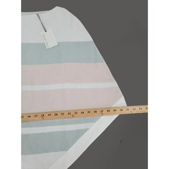 Barefoot Dreams Ocean Breeze Poncho OS Multi Stripe Pink CozyChic Ultra Lite NEW
