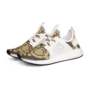 Baroque Gold Scarf Print Unisex Lightweight Sneakers