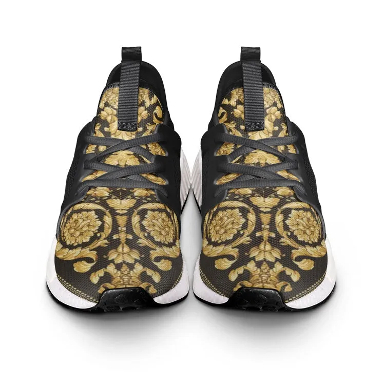 Baroque Gold Scarf Print Unisex Lightweight Sneakers