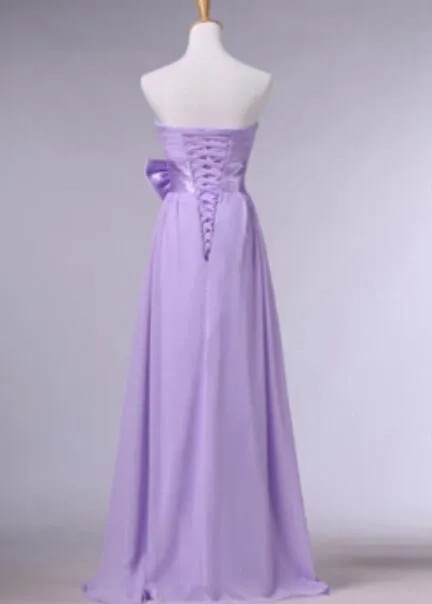 Beautiful Lavender Mismatch Chiffon Simple Bridesmaid Dress , Simple Party Dress, Evening Dress 2018