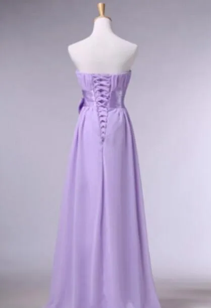 Beautiful Lavender Mismatch Chiffon Simple Bridesmaid Dress , Simple Party Dress, Evening Dress 2018