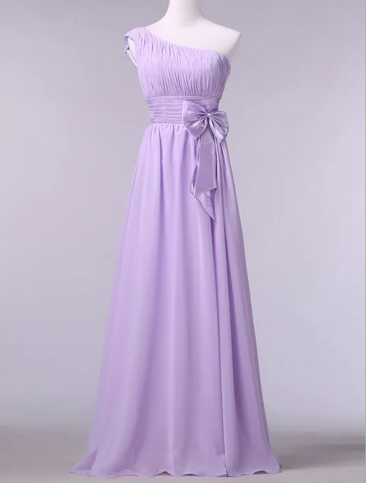 Beautiful Lavender Mismatch Chiffon Simple Bridesmaid Dress , Simple Party Dress, Evening Dress 2018