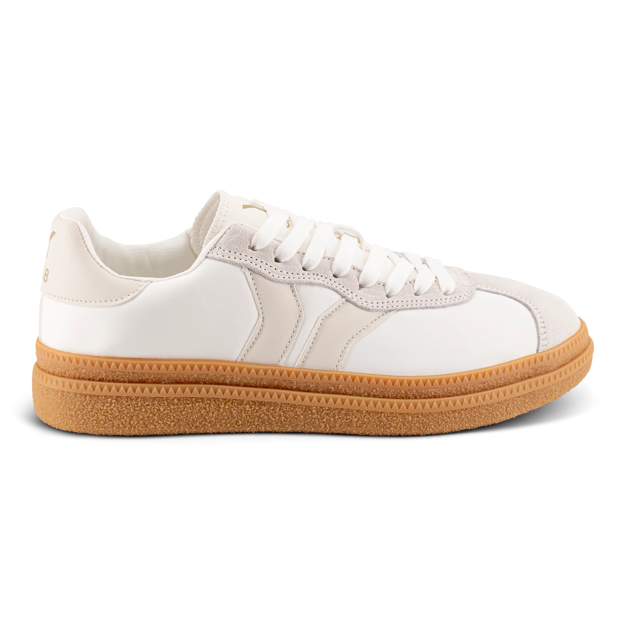 Believe Womens Sneaker in White with Ecru Wing
