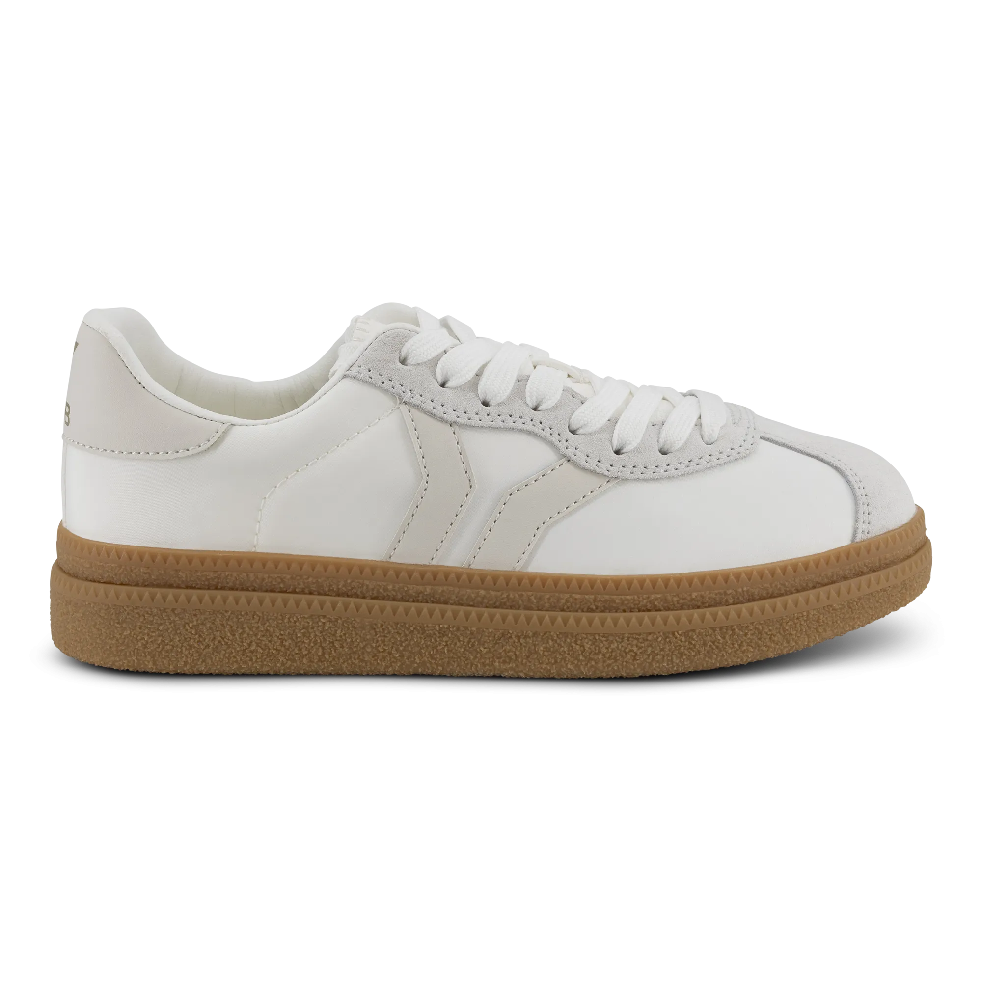 Believe Womens Sneaker in White with Ecru Wing