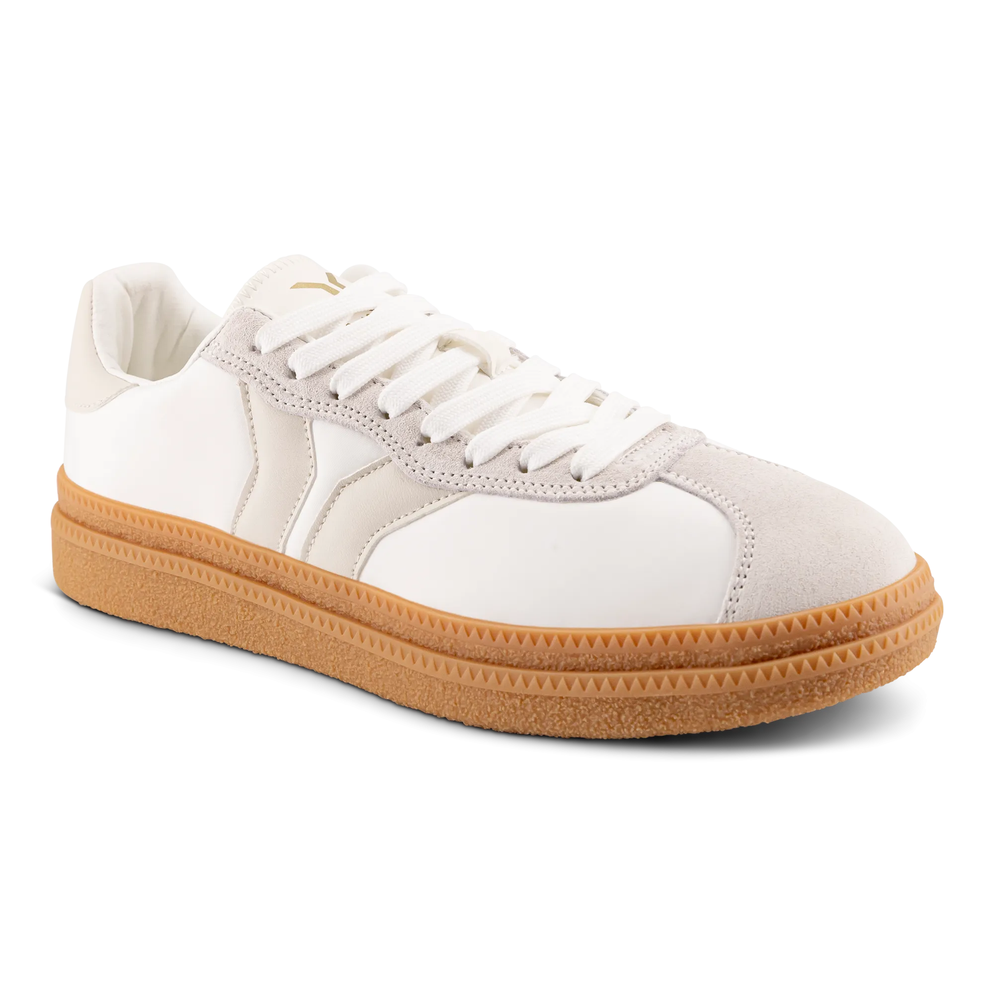 Believe Womens Sneaker in White with Ecru Wing