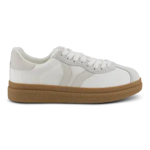 Believe Womens Sneaker in White with Ecru Wing