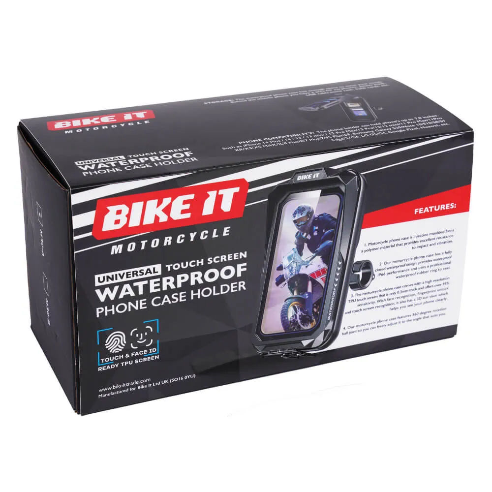 Bike It Universal Touch Screen Waterproof Phone Case Holder